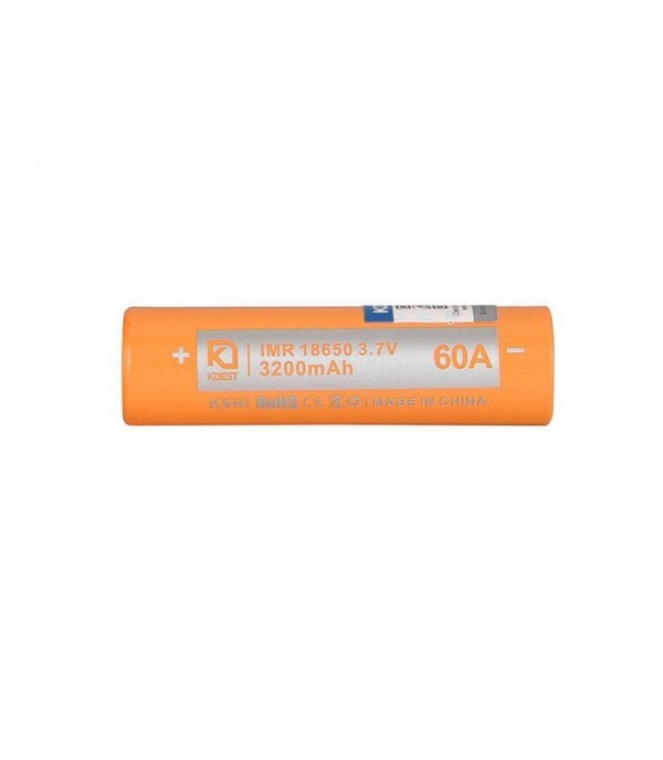 KDEST K6H IMR 18650 3.7V 3200mAh 60A (Single Battery)