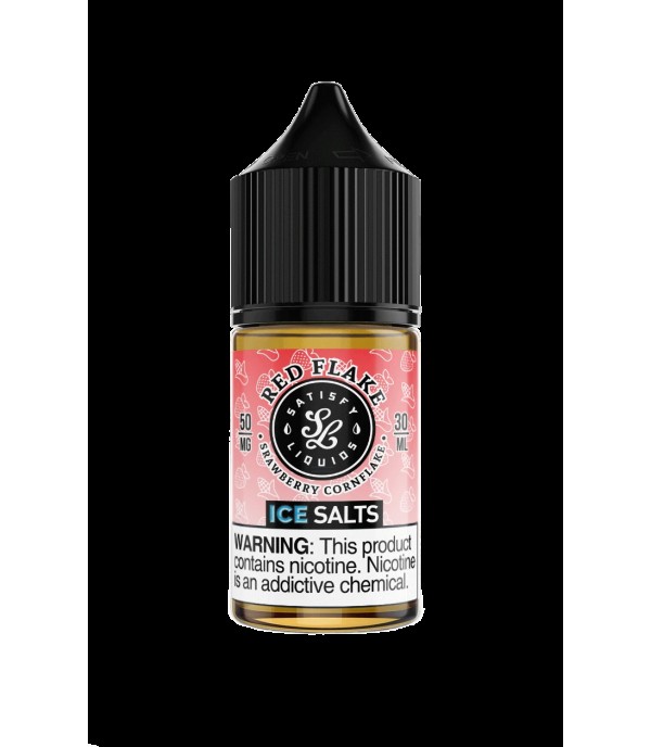 Satisfy E-Liquids Red Flake On Ice 30ml Nic Salt Vape Juice Satisfy E-Liquids Red Flake On Ice 30ml Nic Salt Vape Juice