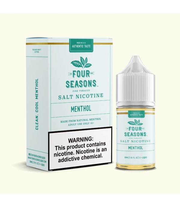 Four Seasons E-Liquids Menthol 30ml Nic Salt Vape Juice Four Seasons E-Liquids Menthol 30ml Nic Salt Vape Juice