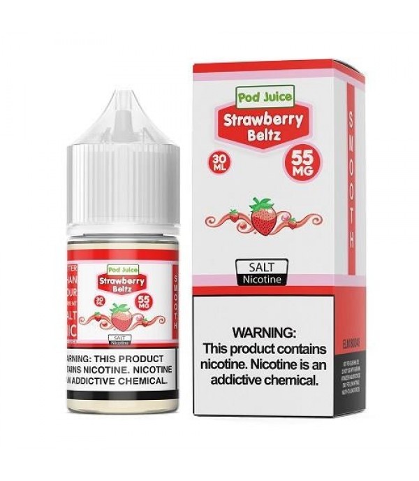 Pod Juice Strawberry Belts 30ml Nic Salt Vape Juice Pod Juice Strawberry Belts 30ml Nic Salt Vape Juice